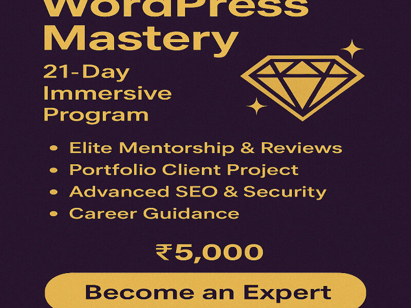 WordPress Mastery: Premium 21-Day Immersive Experience
