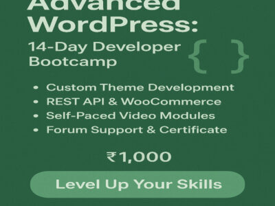 Premium Plan Advance: WordPress in 14 Days